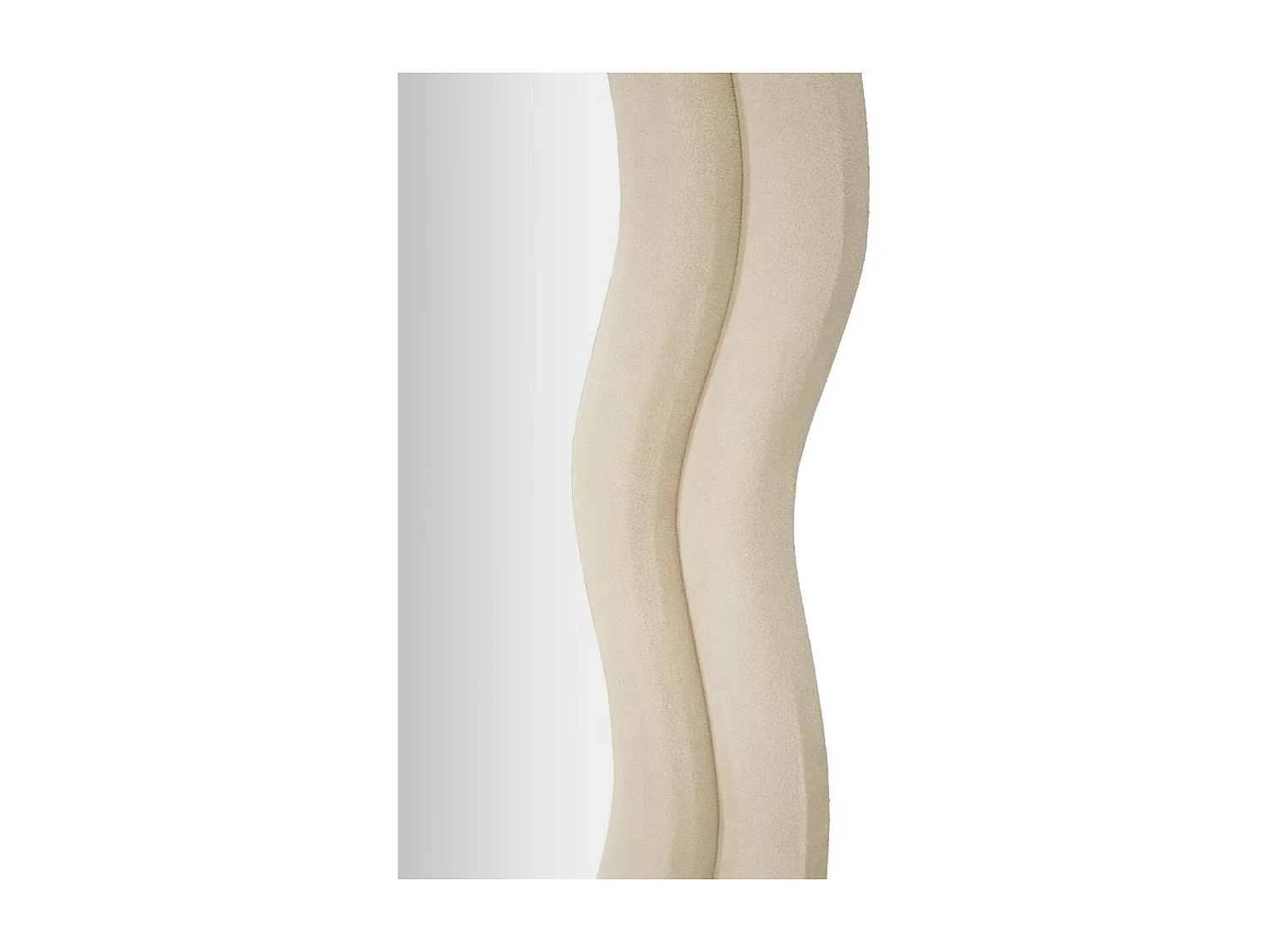 Lustro w Ramie Fale, Beżowy, 60x4x160 cm, Epikasa