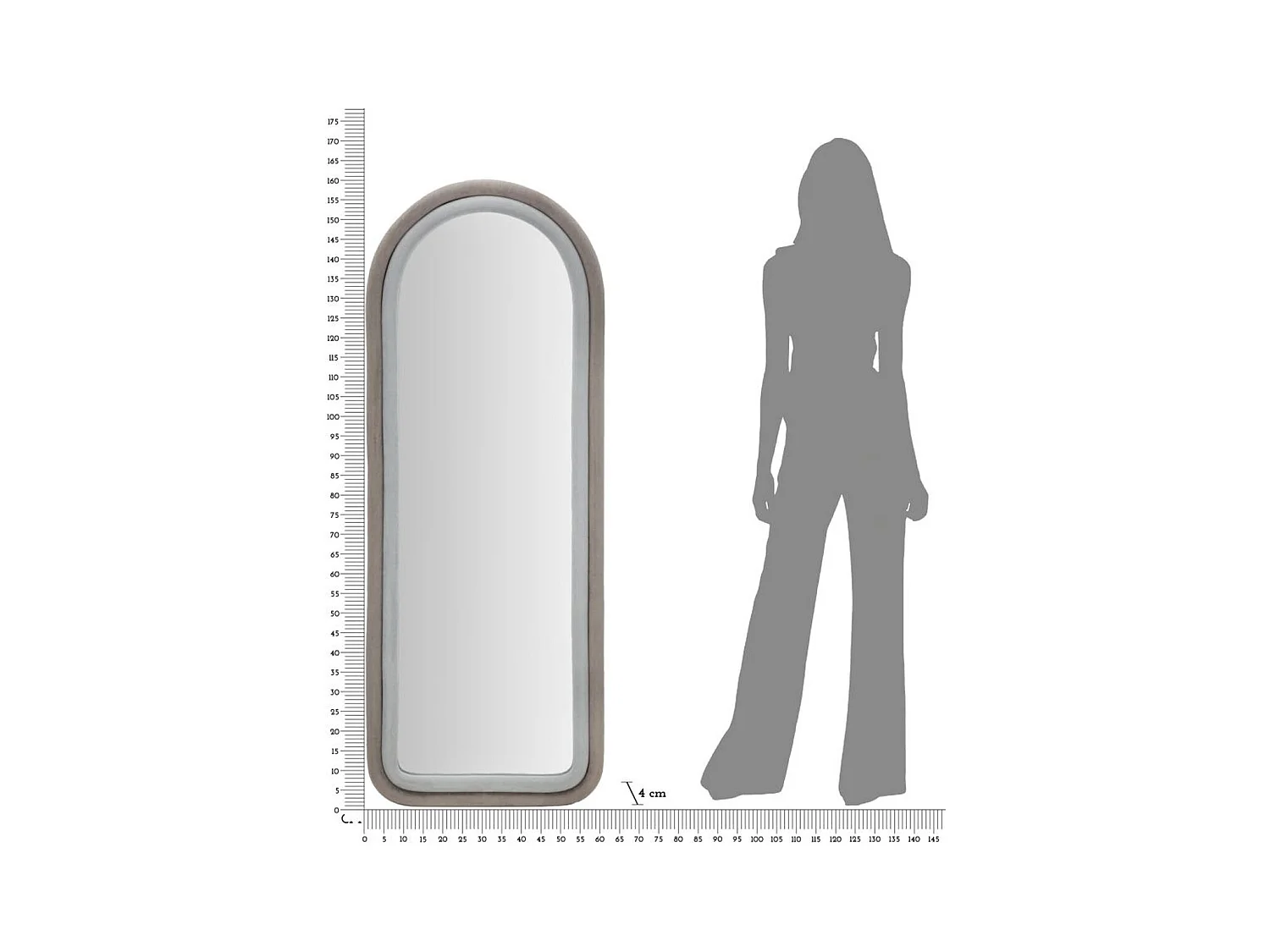 Ingelijste Spiegel MF465, Veelkleurig, 60x4x160 cm, Epikasa