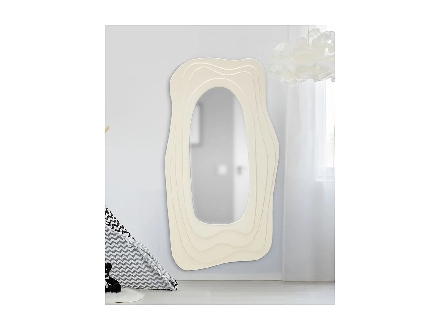 Lustro w Ramie MF470, Biały, 90x4x165 cm, Epikasa