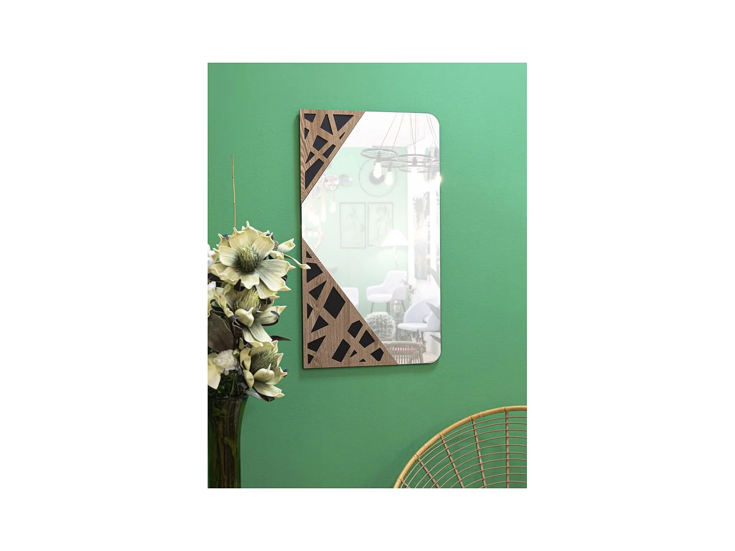 Espelho com Moldura MF481, Multicolorido, 50x1x90 cm, Epikasa