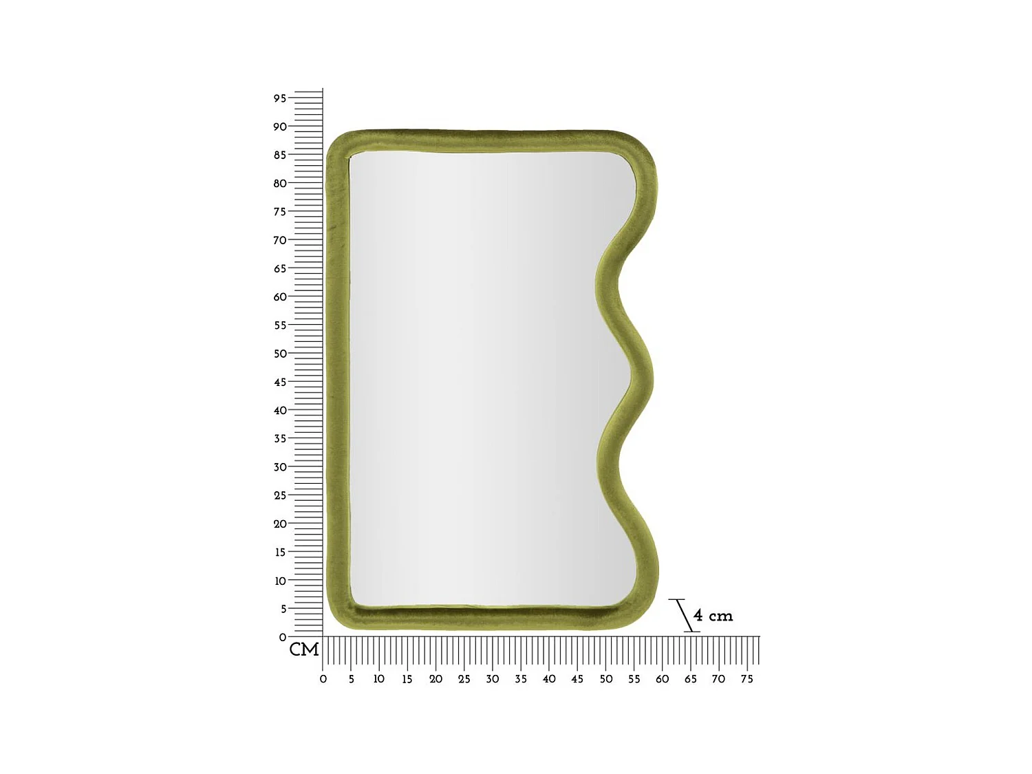 Ingelijste Spiegel Teneinde 5, Groen, 60x4x90 cm, Epikasa