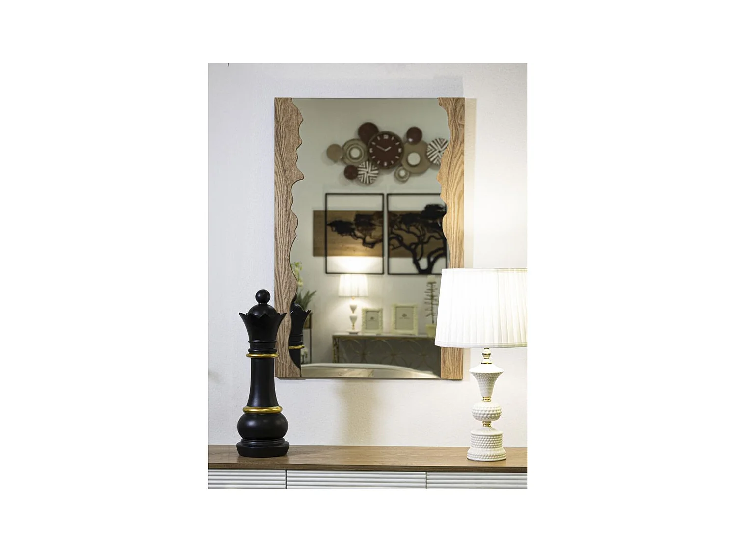 Miroir avec Cadre MF474, Marron, 60x1,5x90 cm, Seven Design