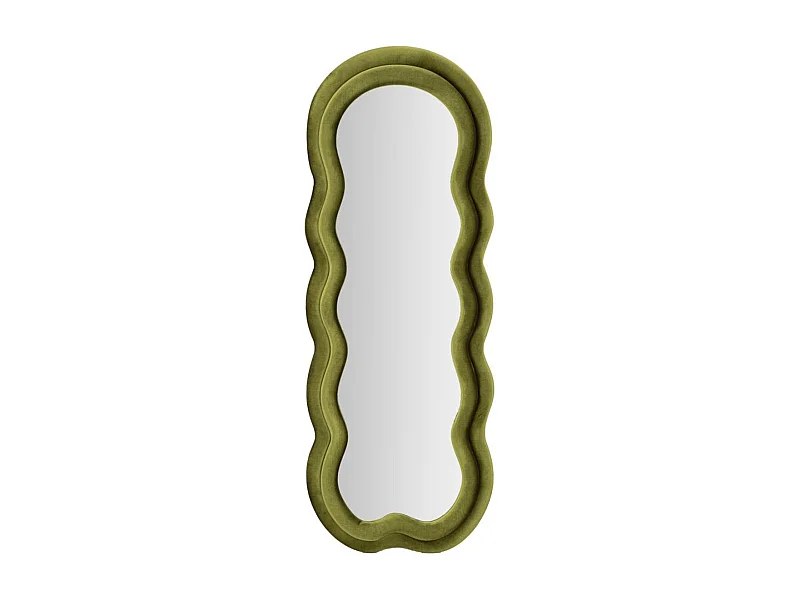 Specchio con Cornice Onde 1, Verde, 60x4x160 cm, Epikasa