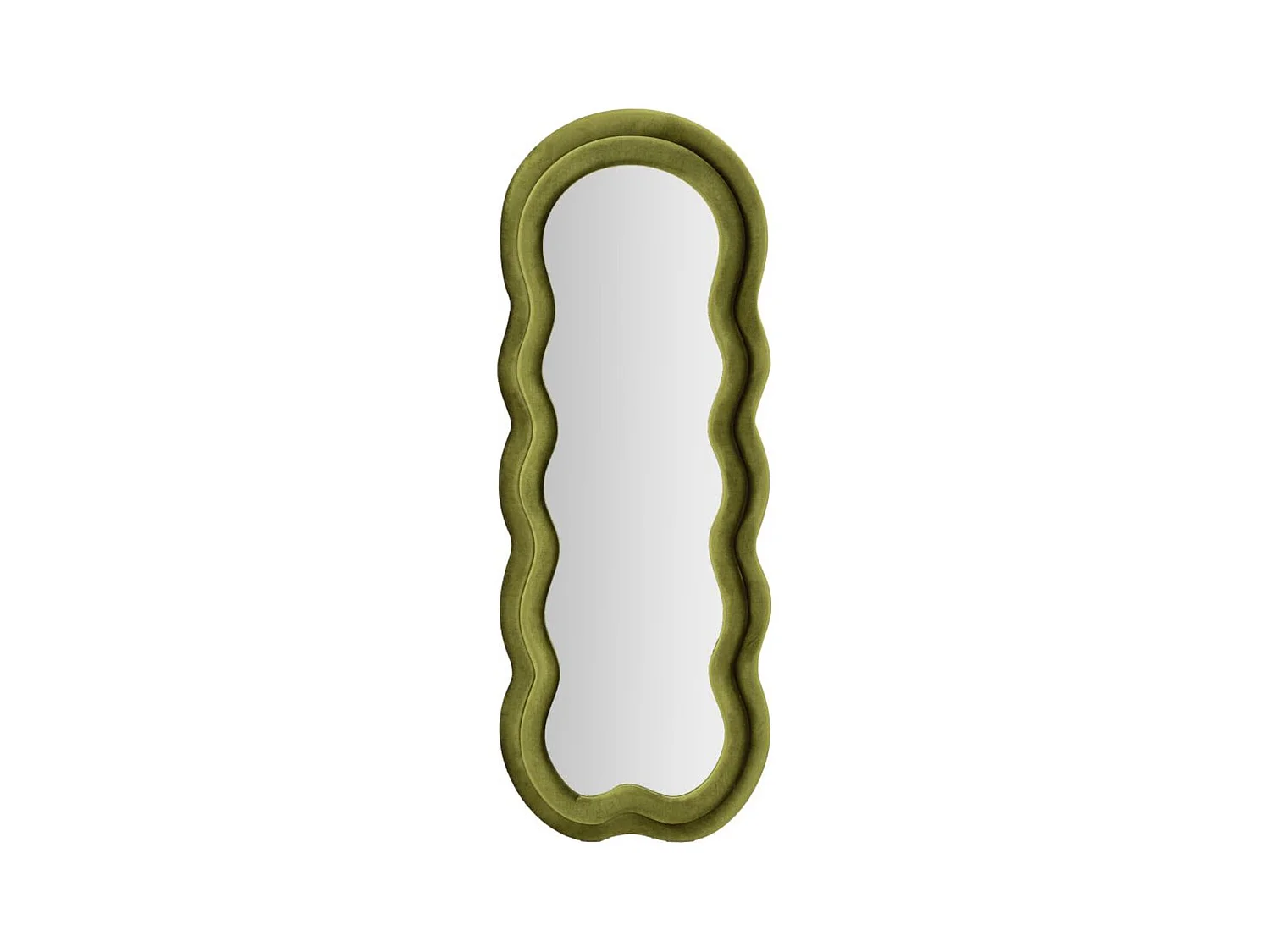 Specchio con Cornice Onde 1, Verde, 60x4x160 cm, Epikasa