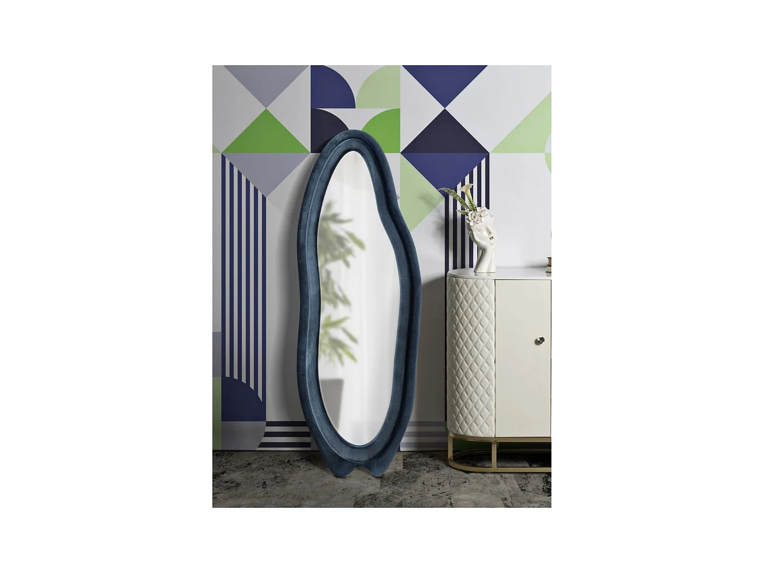 Specchio con Cornice MF466, Blu, 40x4x160 cm, Epikasa