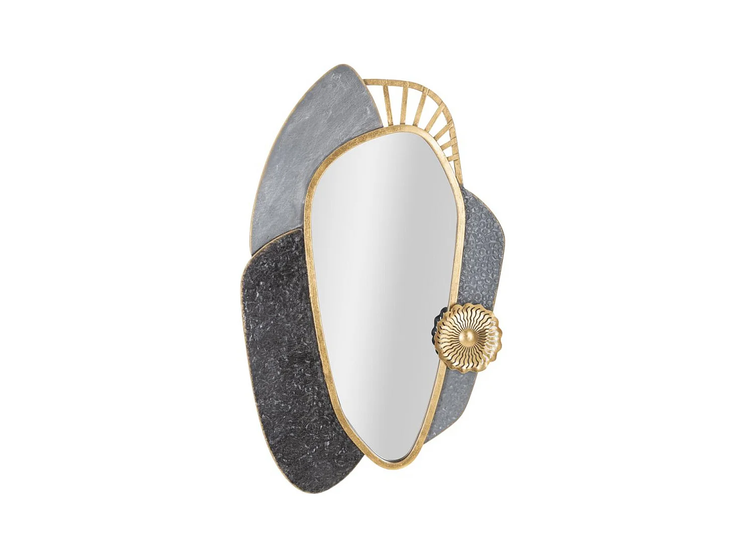 Espelho com Moldura Geométrica 17, Cinzento, 55,9x5,7x90,8 cm, Epikasa