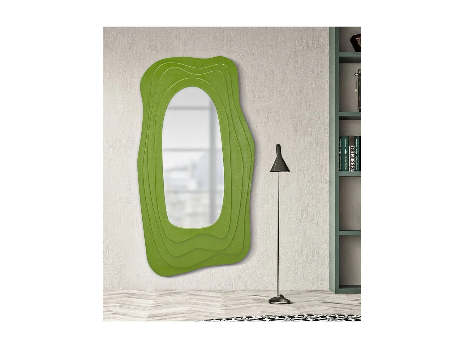 Miroir avec Cadre MF472, Vert, 90x4x165 cm, Epikasa