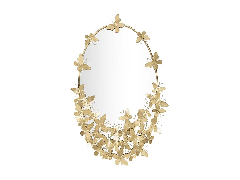 Lustro w Ramie Motyl 32, Złoto, 59x3x89,5 cm, Seven Design