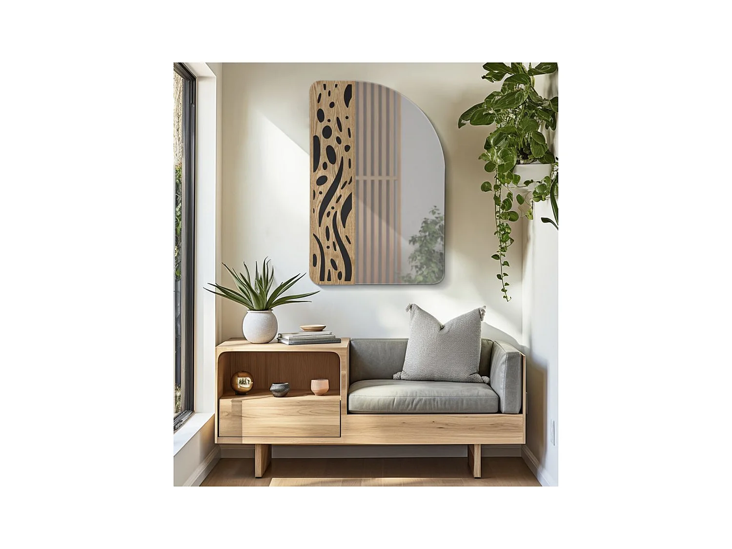 Espelho com Moldura MF480, Multicolorido, 60x1x90 cm, Epikasa