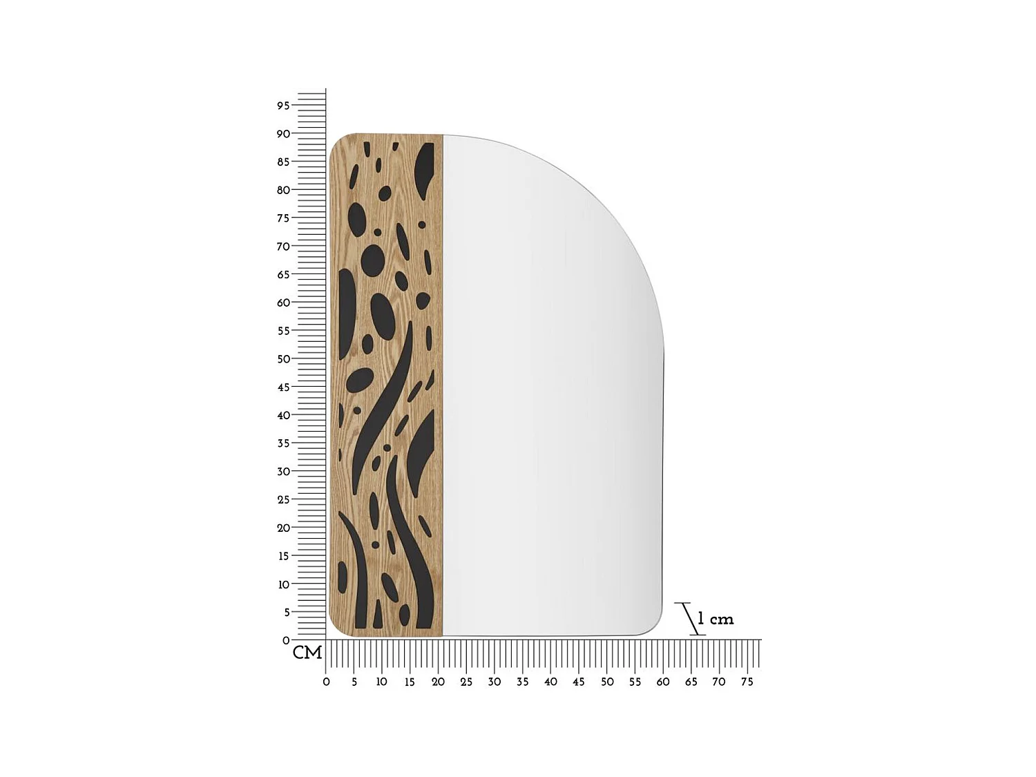 Espelho com Moldura MF480, Multicolorido, 60x1x90 cm, Epikasa