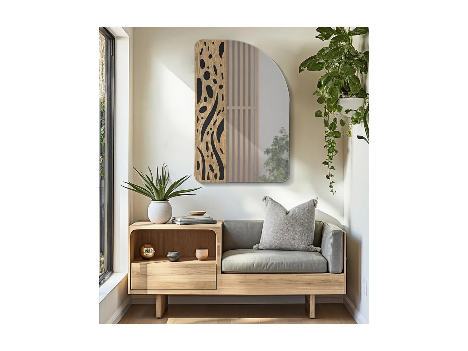 Lustro w Ramie MF480, Wielokolorowy, 60x1x90 cm, Seven Design