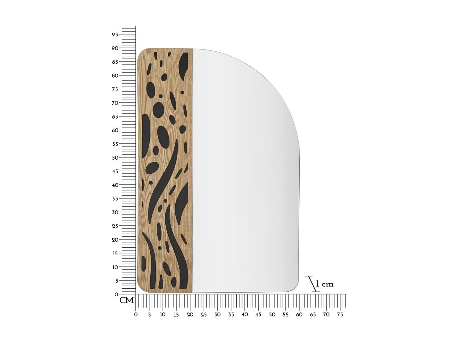 Lustro w Ramie MF480, Wielokolorowy, 60x1x90 cm, Seven Design