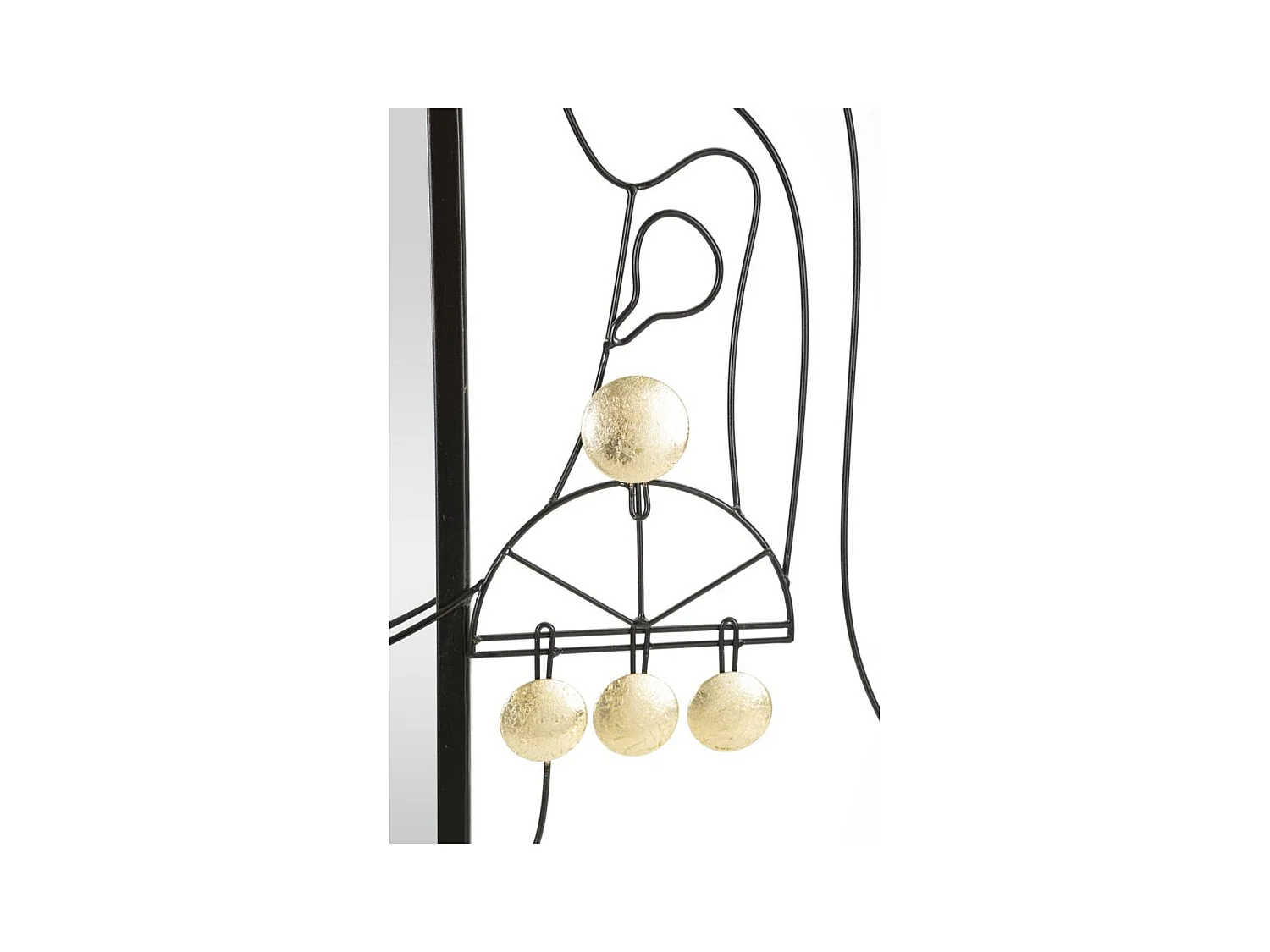 Ingelijste Spiegel MF508, Zwart, 64,8x3,8x85 cm, Epikasa