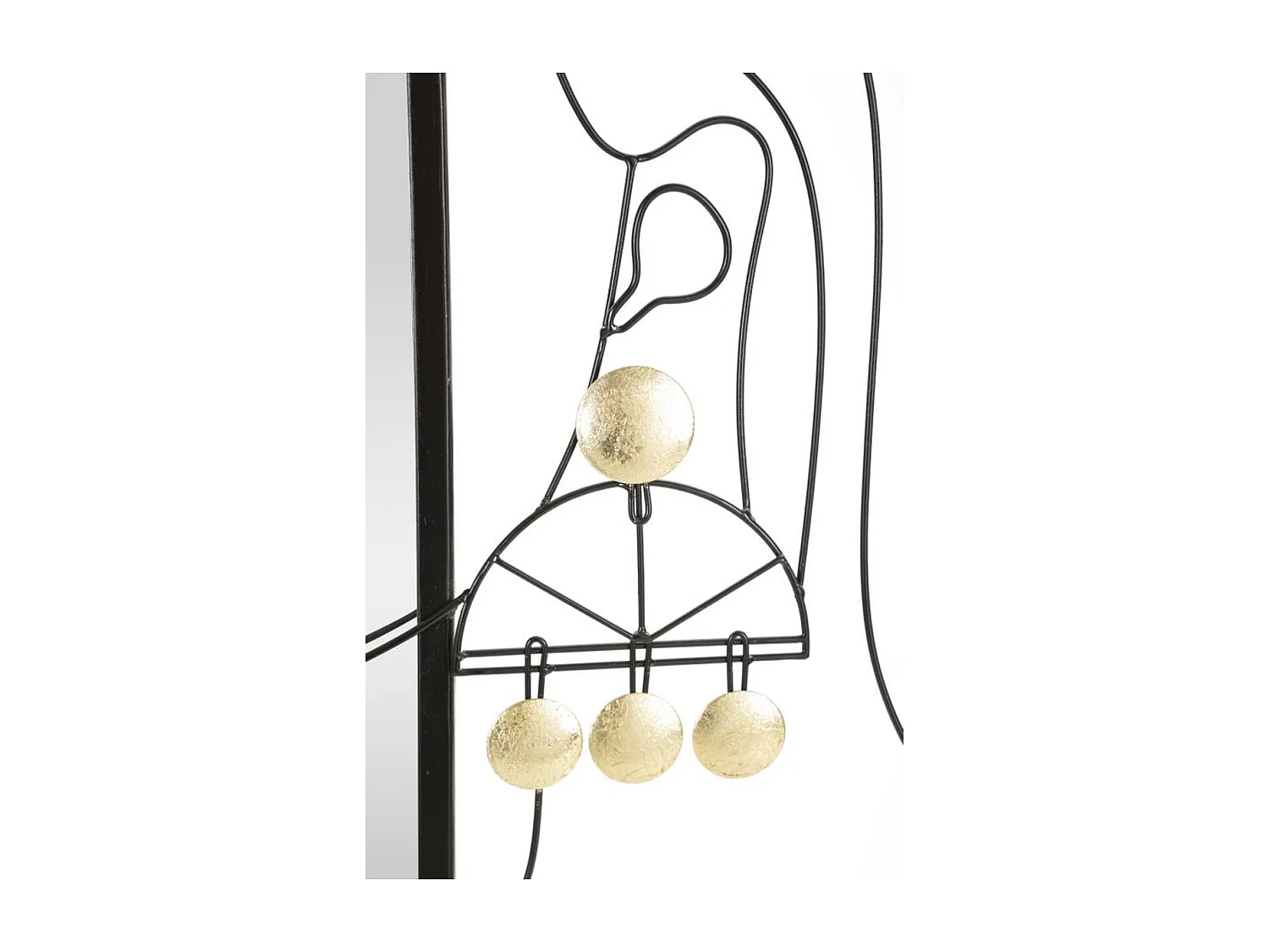 Lustro w Ramie MF508, Czarny, 64,8x3,8x85 cm, Seven Design