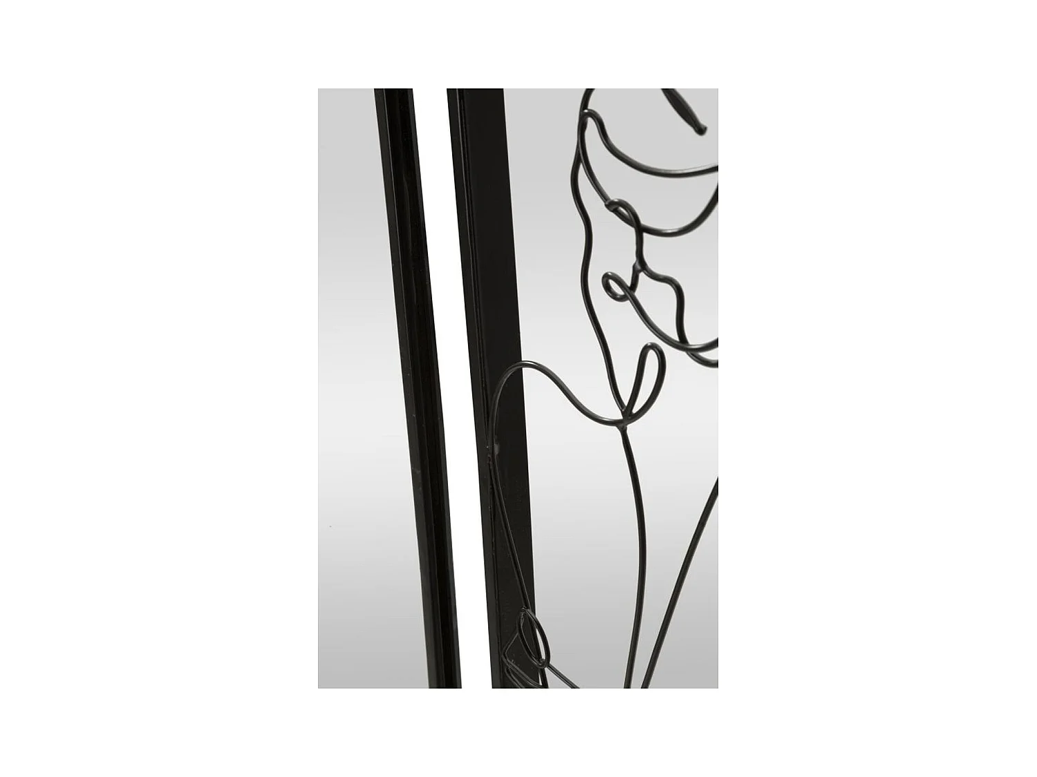 Ingelijste Spiegel MF510, Zwart, 40,6x3,2x70,5 cm, Epikasa