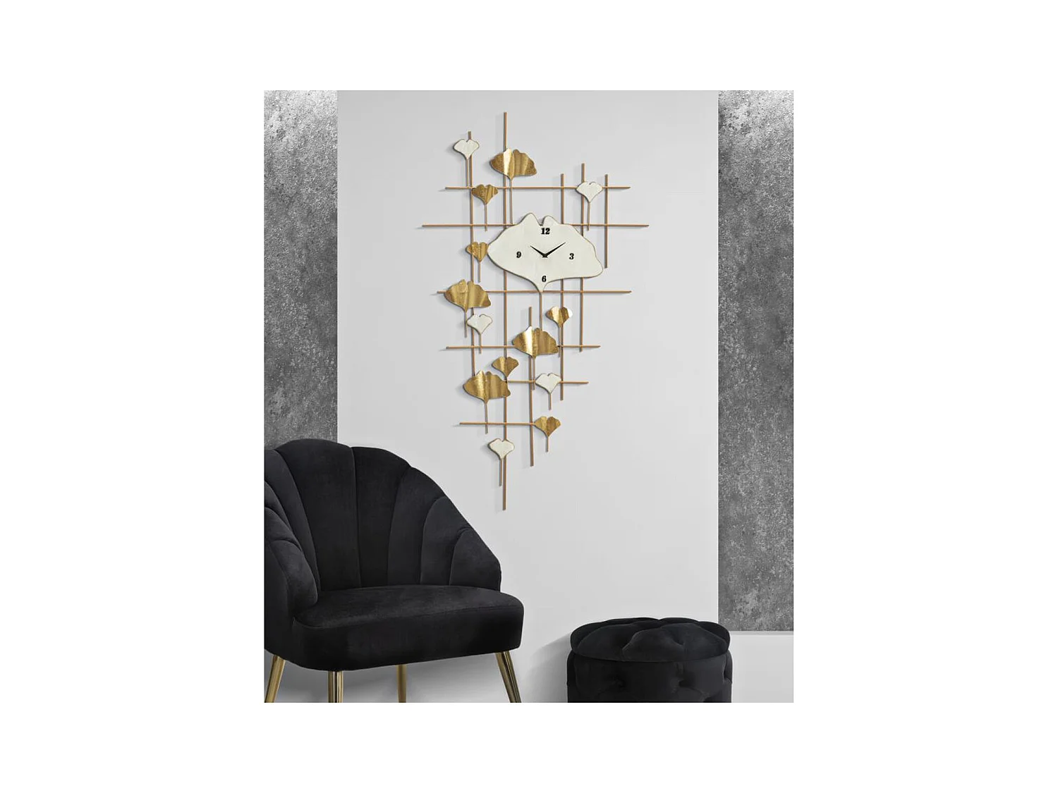 Orologio da Parete MF238, Oro, 75,5x3,5x133 cm, Epikasa