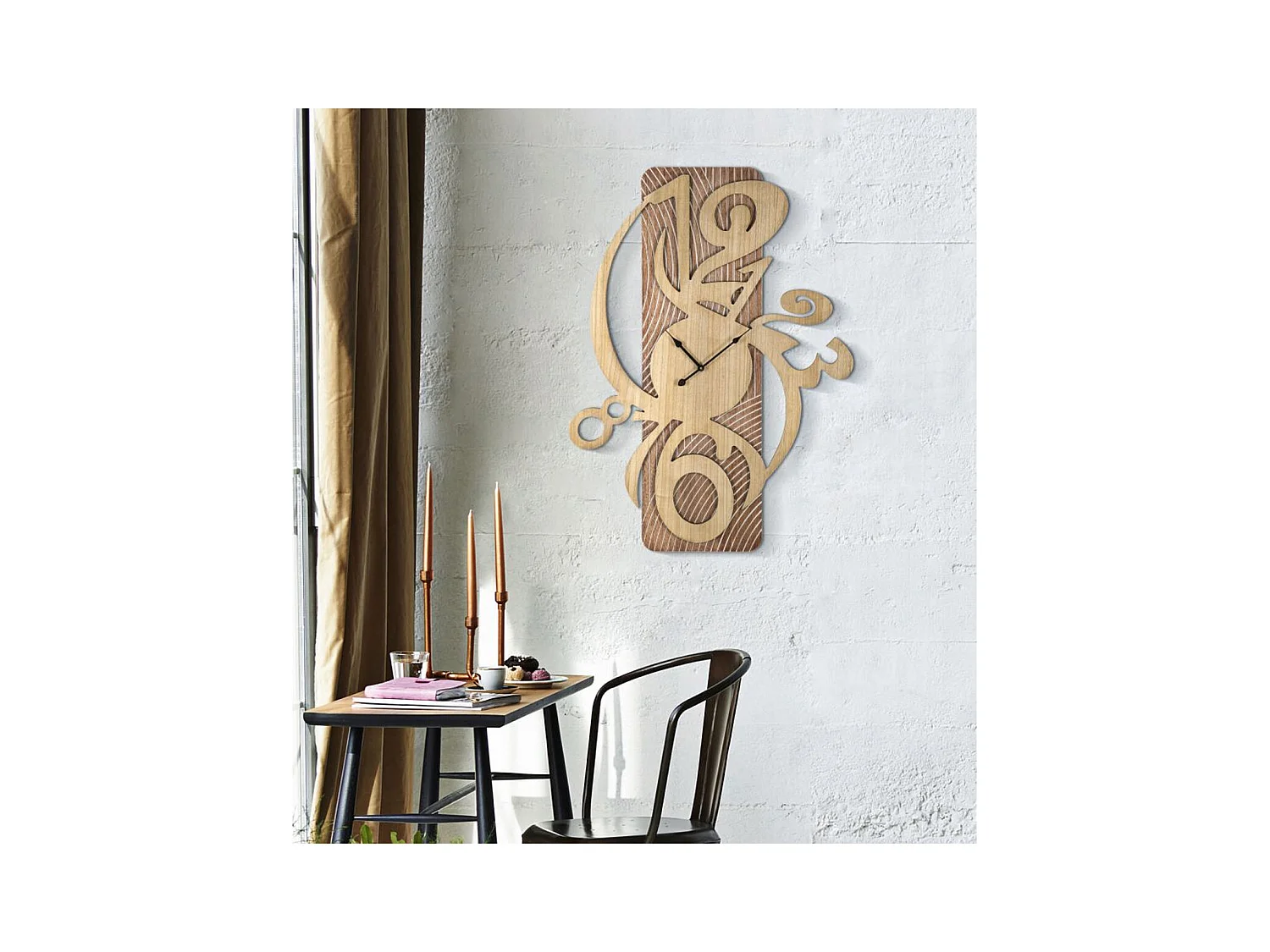 Relógio de Parede MF231, Castanho, 70x4,4x93 cm, Epikasa