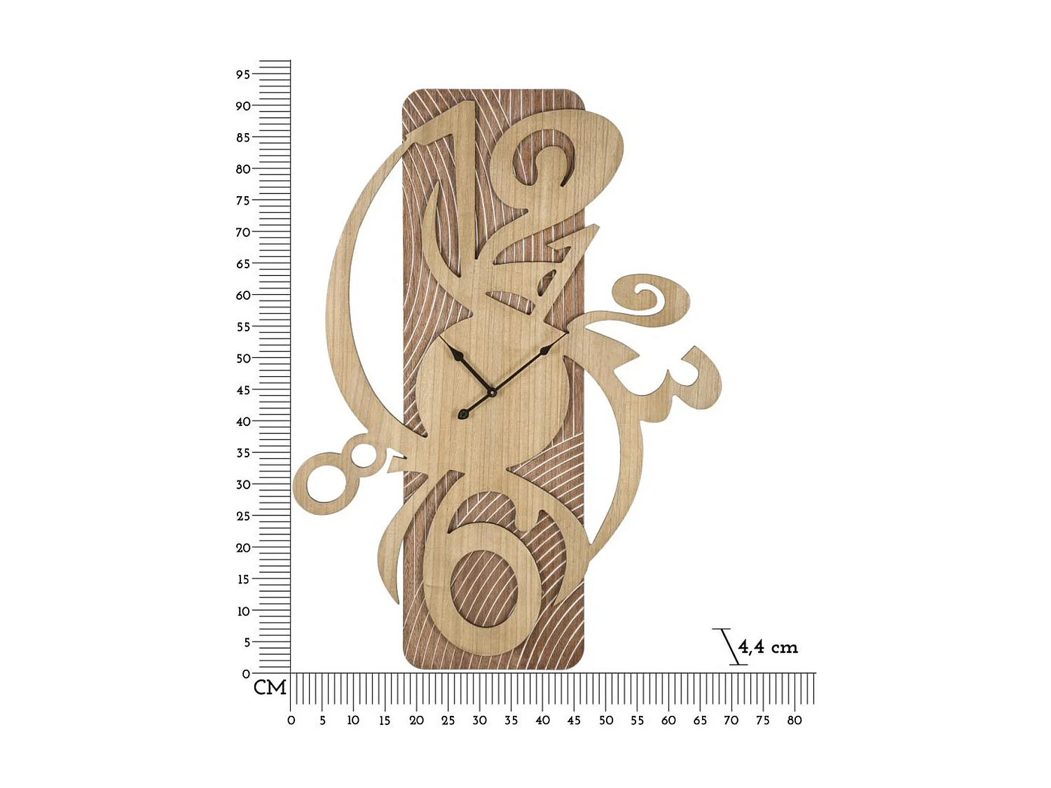 Horloge Murale MF231, Marron, 70x4,4x93 cm, Seven Design