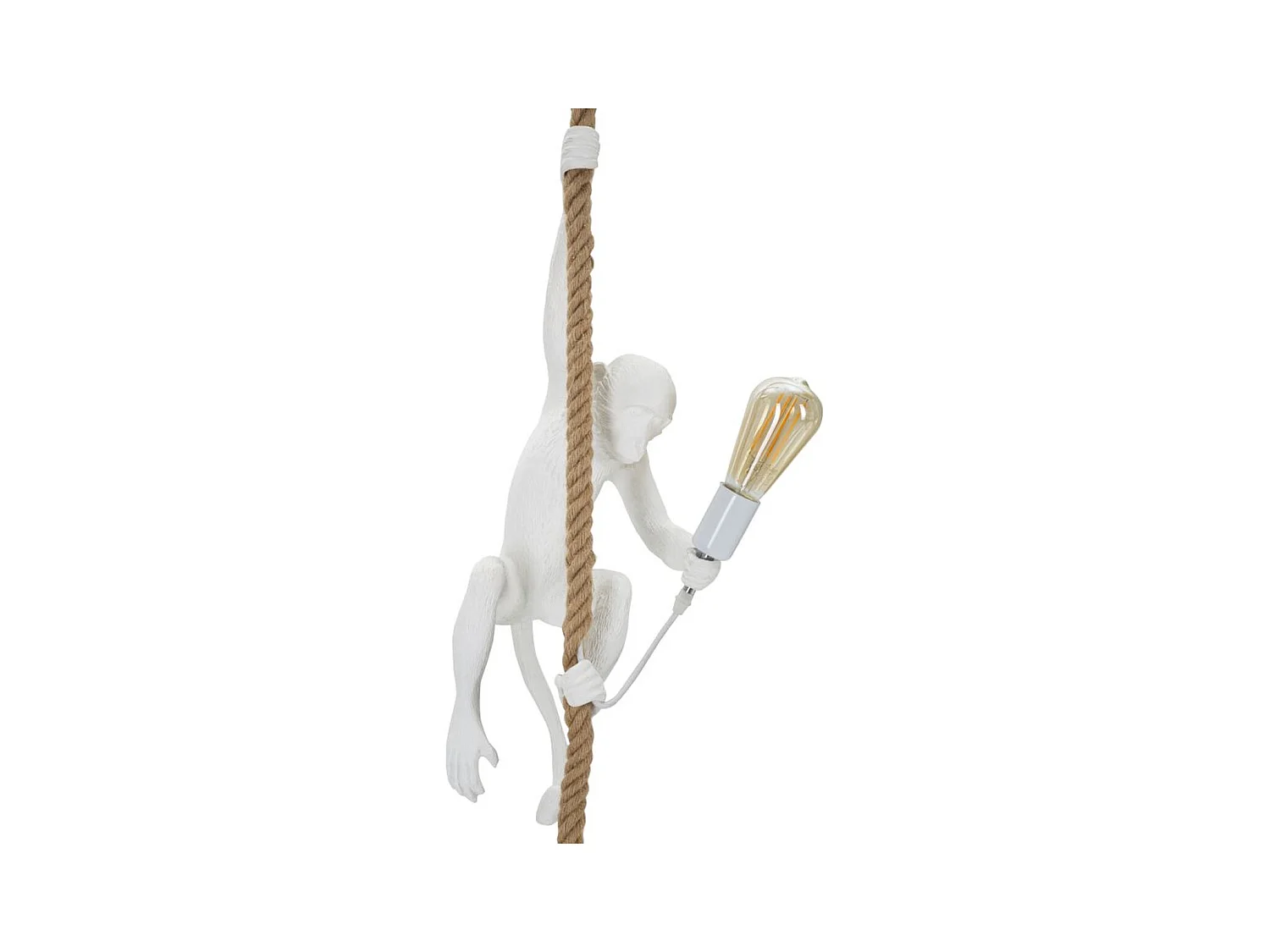 Lampada a Sospensione Scimmia, Bianco, 27x32x60 cm, Epikasa