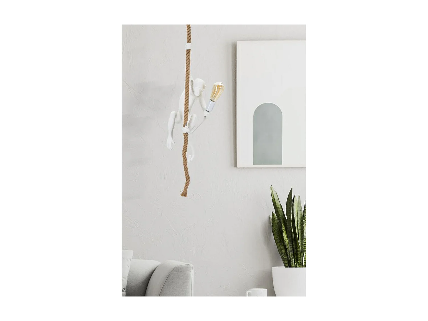 Suspension Singe, Blanc, 27x32x60 cm, Seven Design
