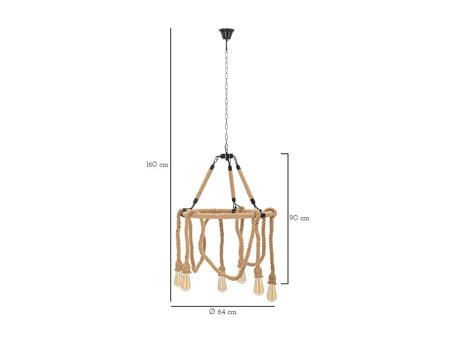 Suspension MF75, Marron, 64x64x90 cm, Seven Design