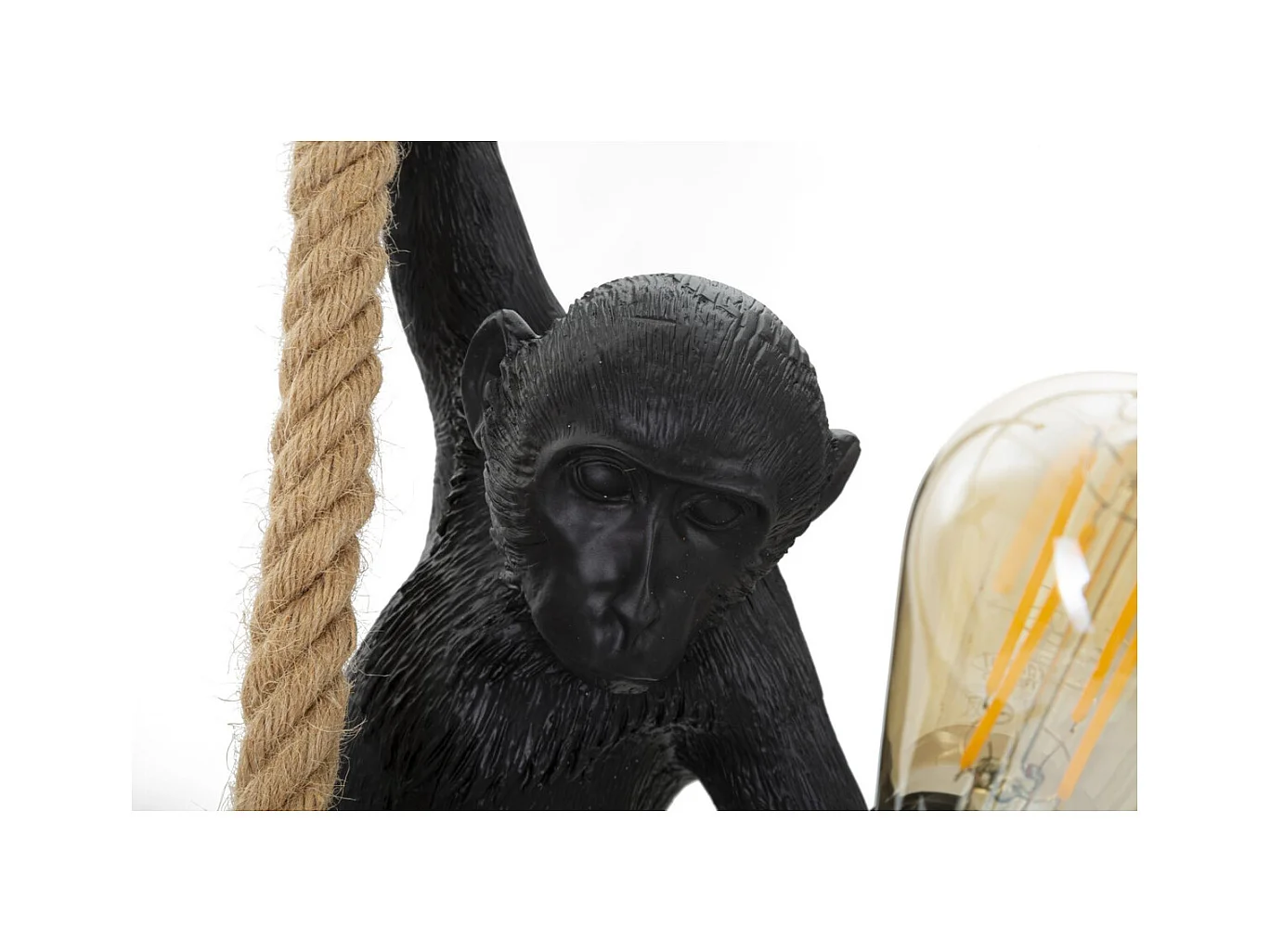 Lampa Wisząca Małpa 2, Czarny, 27x32x60 cm, Epikasa