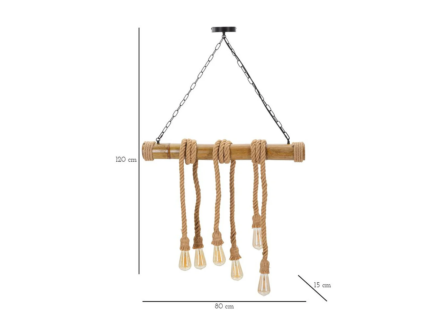 Suspension MF74, Marron, 80x15x120 cm, Seven Design