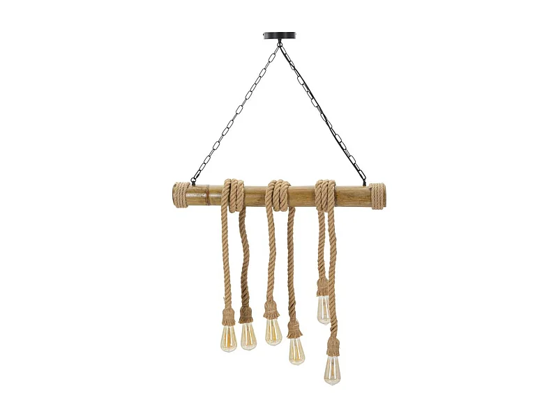 Lampa Wisząca MF74, Brązowy, 80x15x120 cm, Seven Design