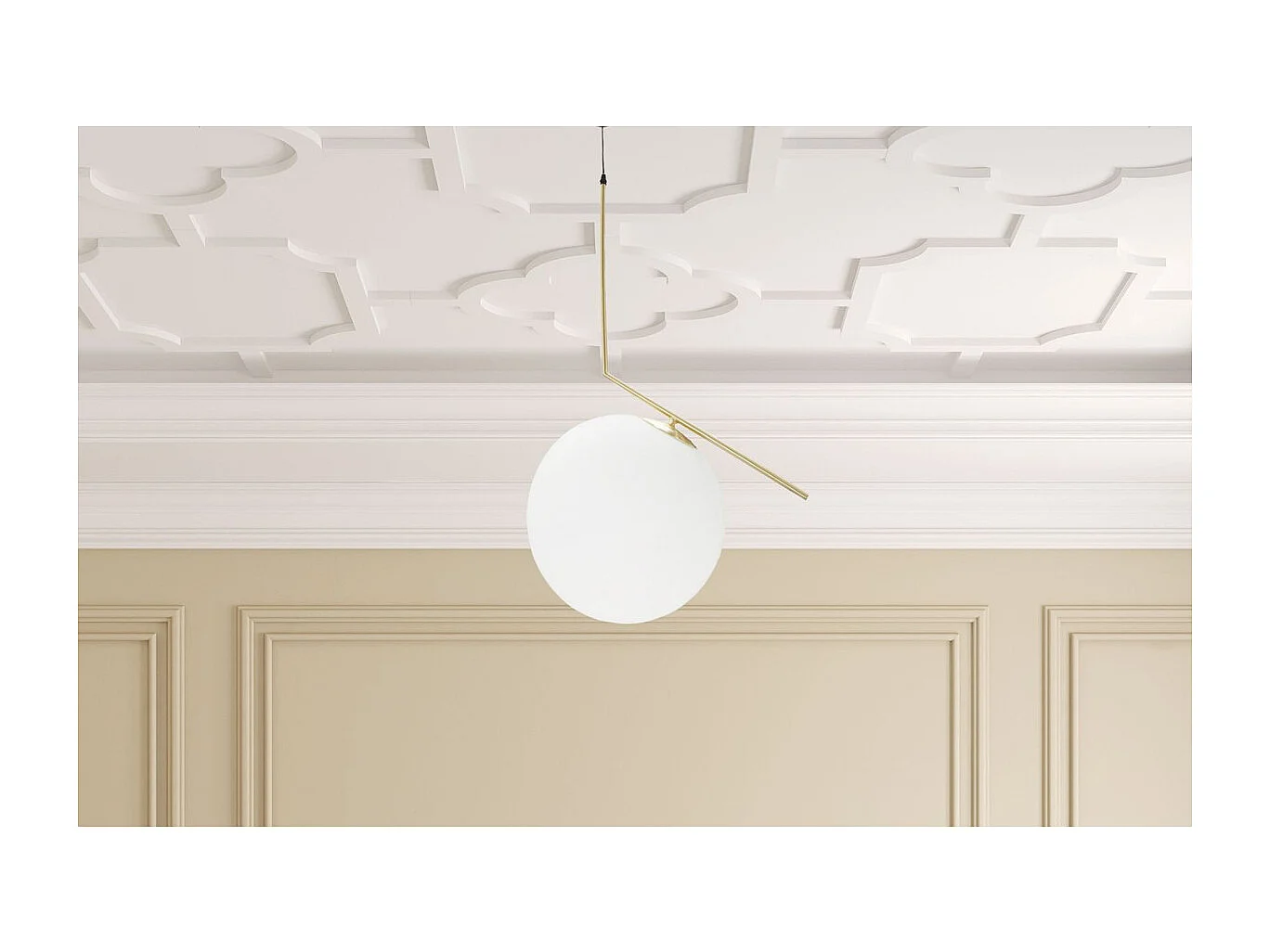 Candeeiro Suspenso MF84, Branco, 50x30x100 cm, Seven Design