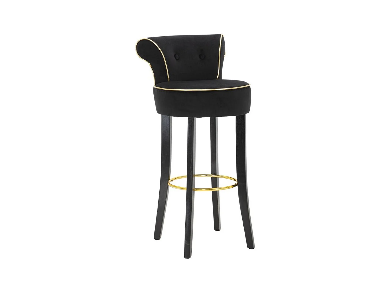 Tabouret Haut MF442, Noir, 46x48x96 cm, Seven Design