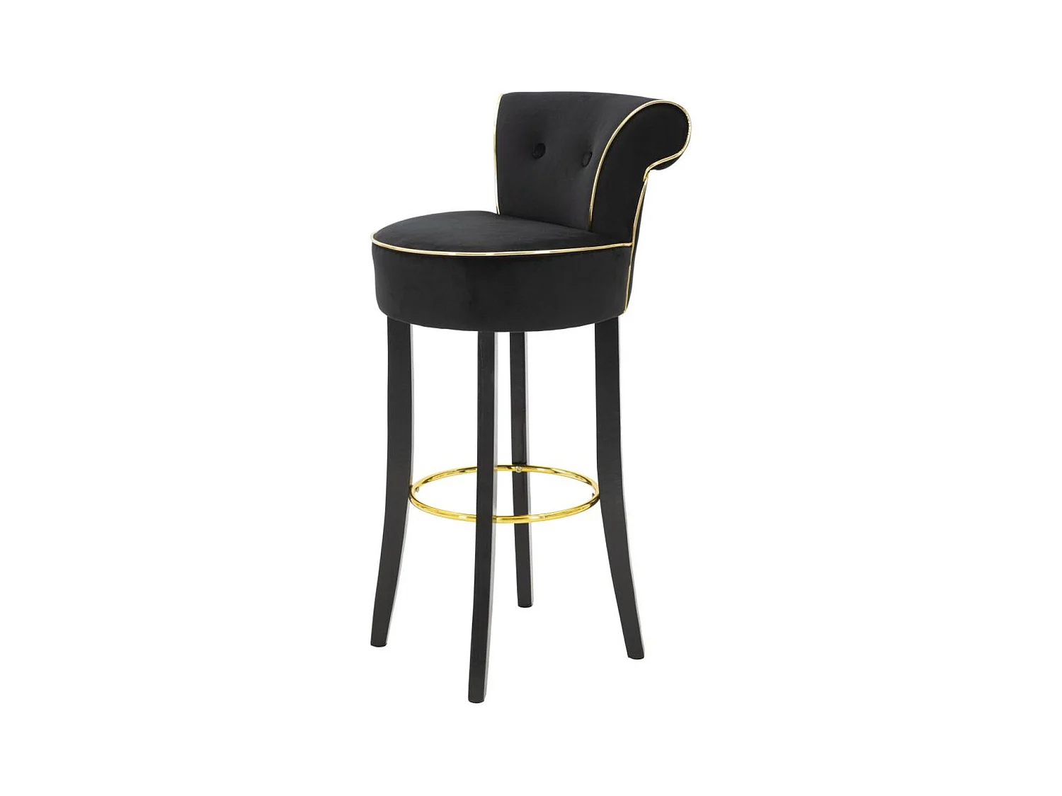 Tabouret Haut MF442, Noir, 46x48x96 cm, Seven Design