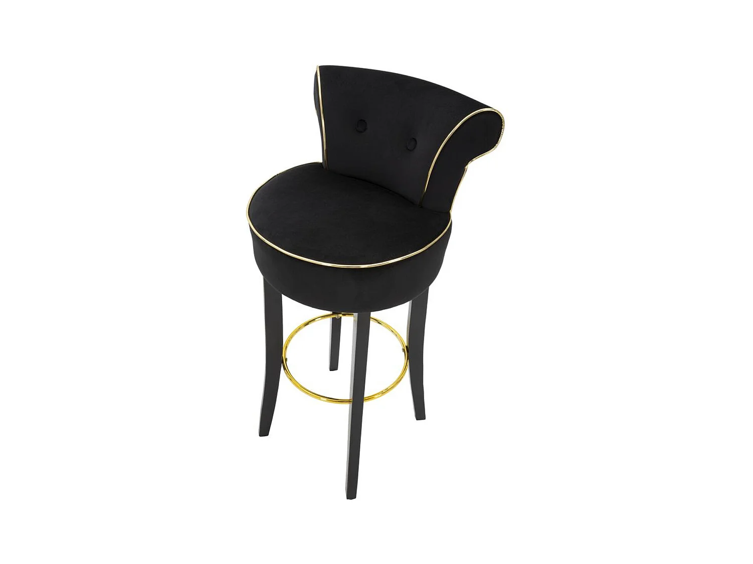 Tabouret Haut MF442, Noir, 46x48x96 cm, Seven Design