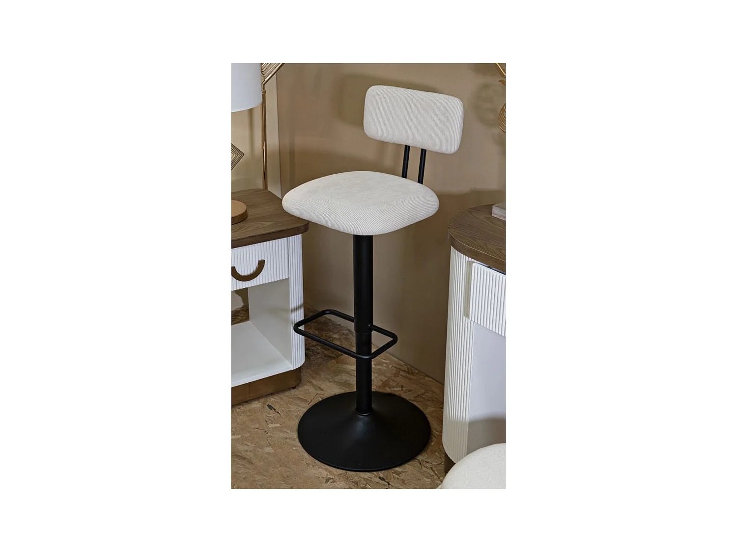 Set van 2 Hoge Krukken MF446, Wit, 41x47,5x85 cm, Epikasa