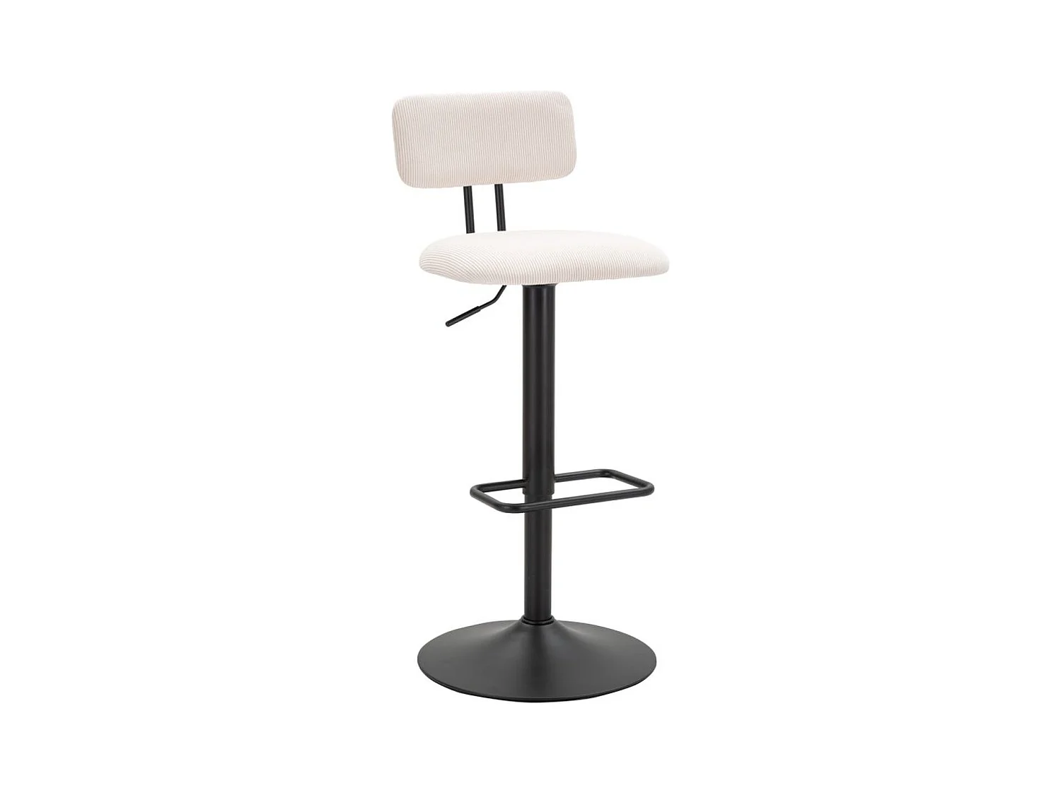 Lot de 2 Tabourets Hauts MF446, Blanc, 41x47,5x85 cm, Epikasa