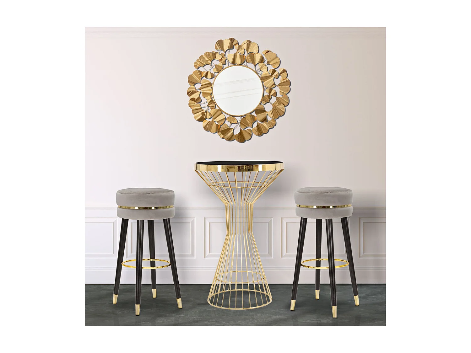 Wysoki Stołek MF437, Szary, 35x35x74 cm, Seven Design