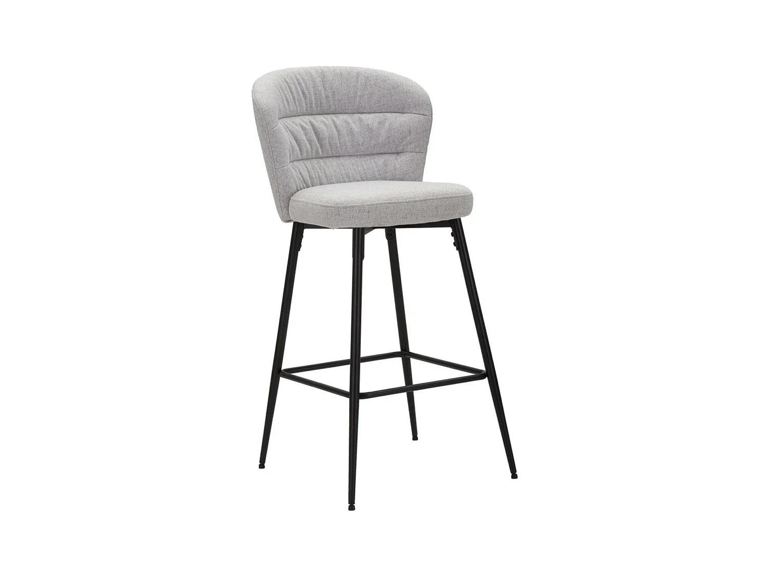 Lot de 2 Tabourets Hauts MF432, Gris, 52x59x108 cm, Epikasa