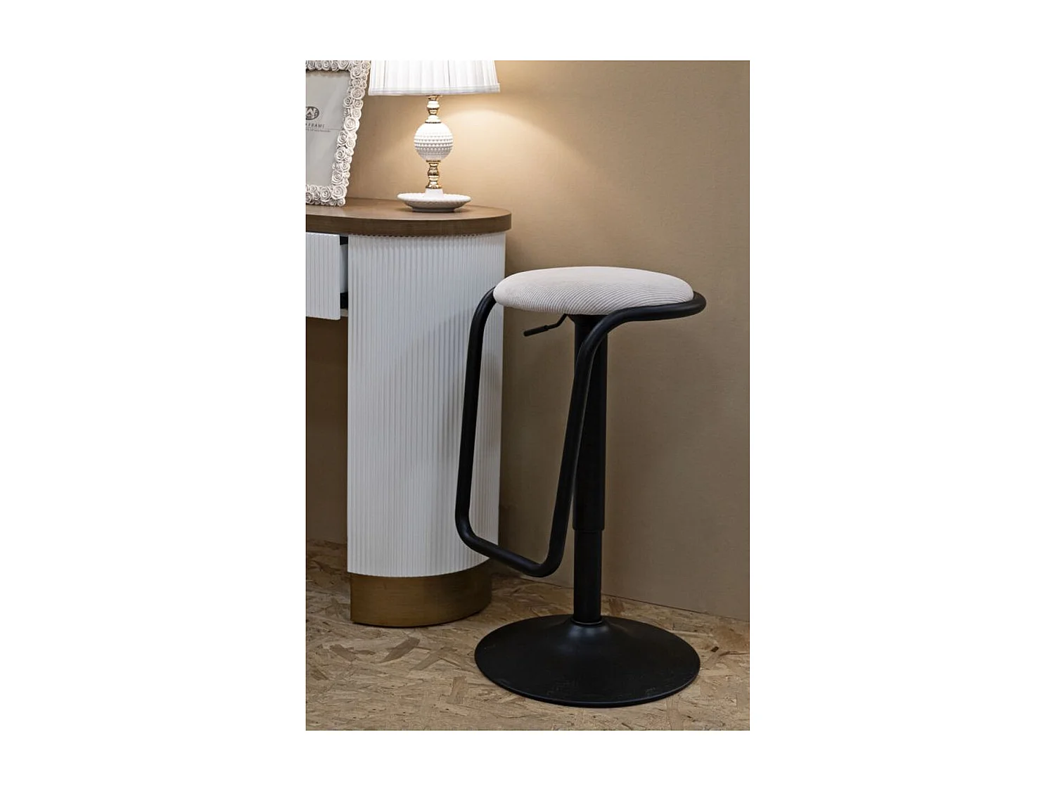 Tabouret Haut MF448, Blanc, 41x41x61 cm, Seven Design