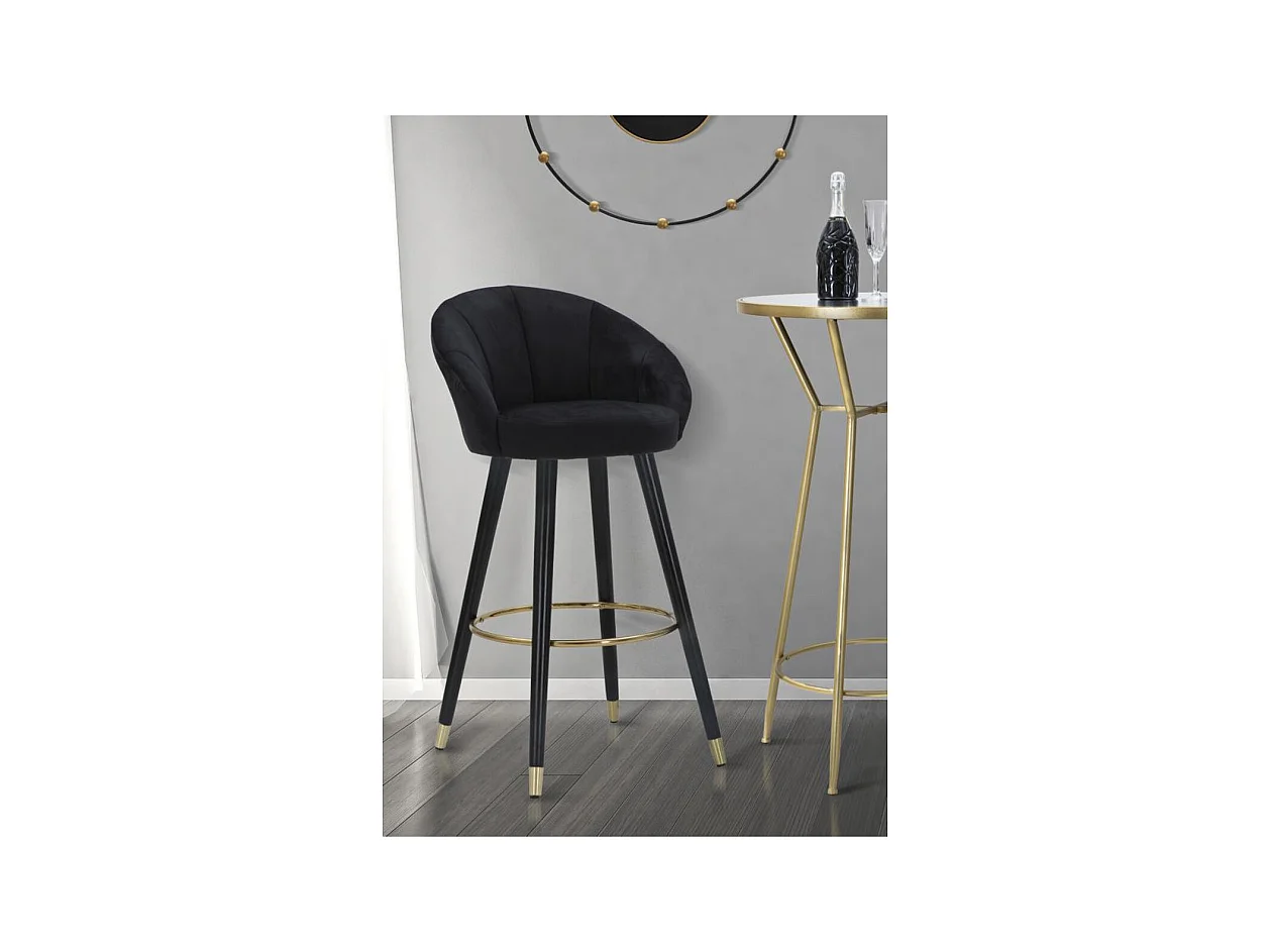 Wysoki Stołek MF430, Czarny, 55x56x104 cm, Epikasa