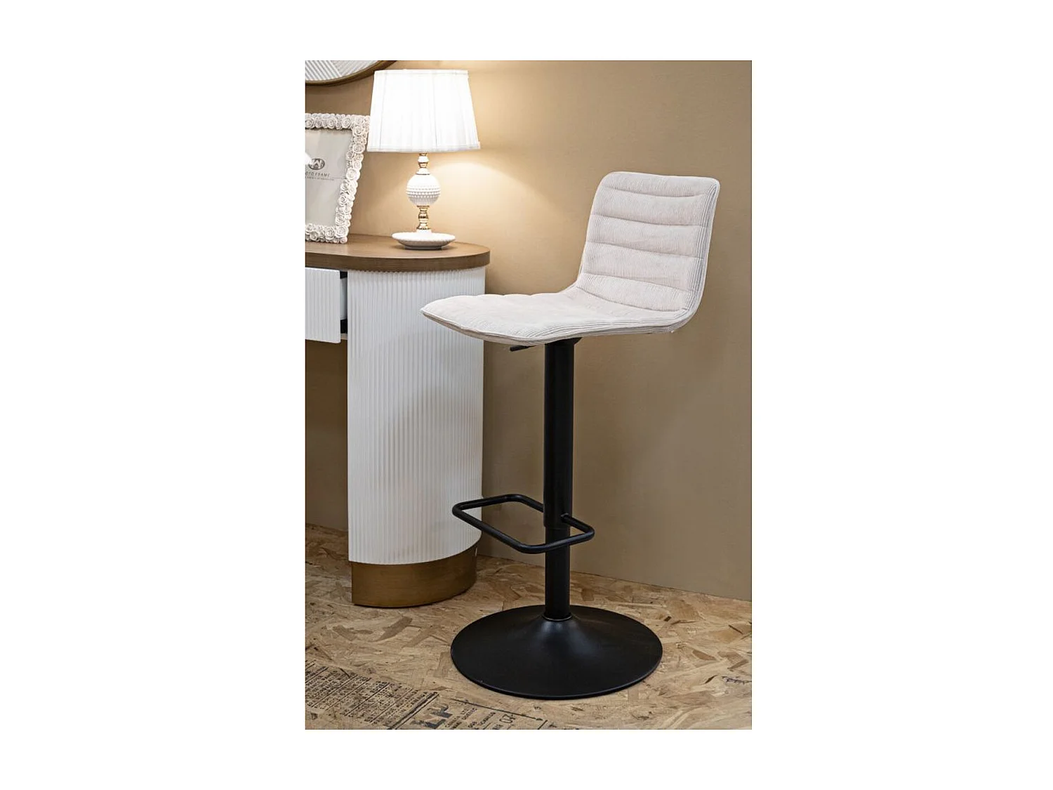 Conjunto de 2 Bancos Altos MF444, Branco, 43x49,5x85,5 cm, Seven Design