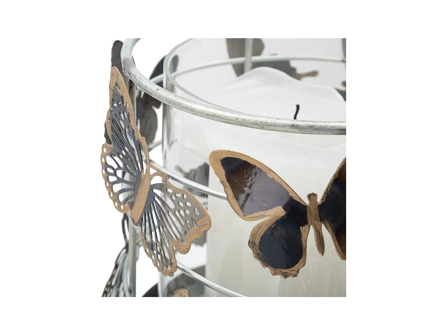 Suporte de Velas Borboleta 20, Multicolorido, 15x15x23,5 cm, Epikasa