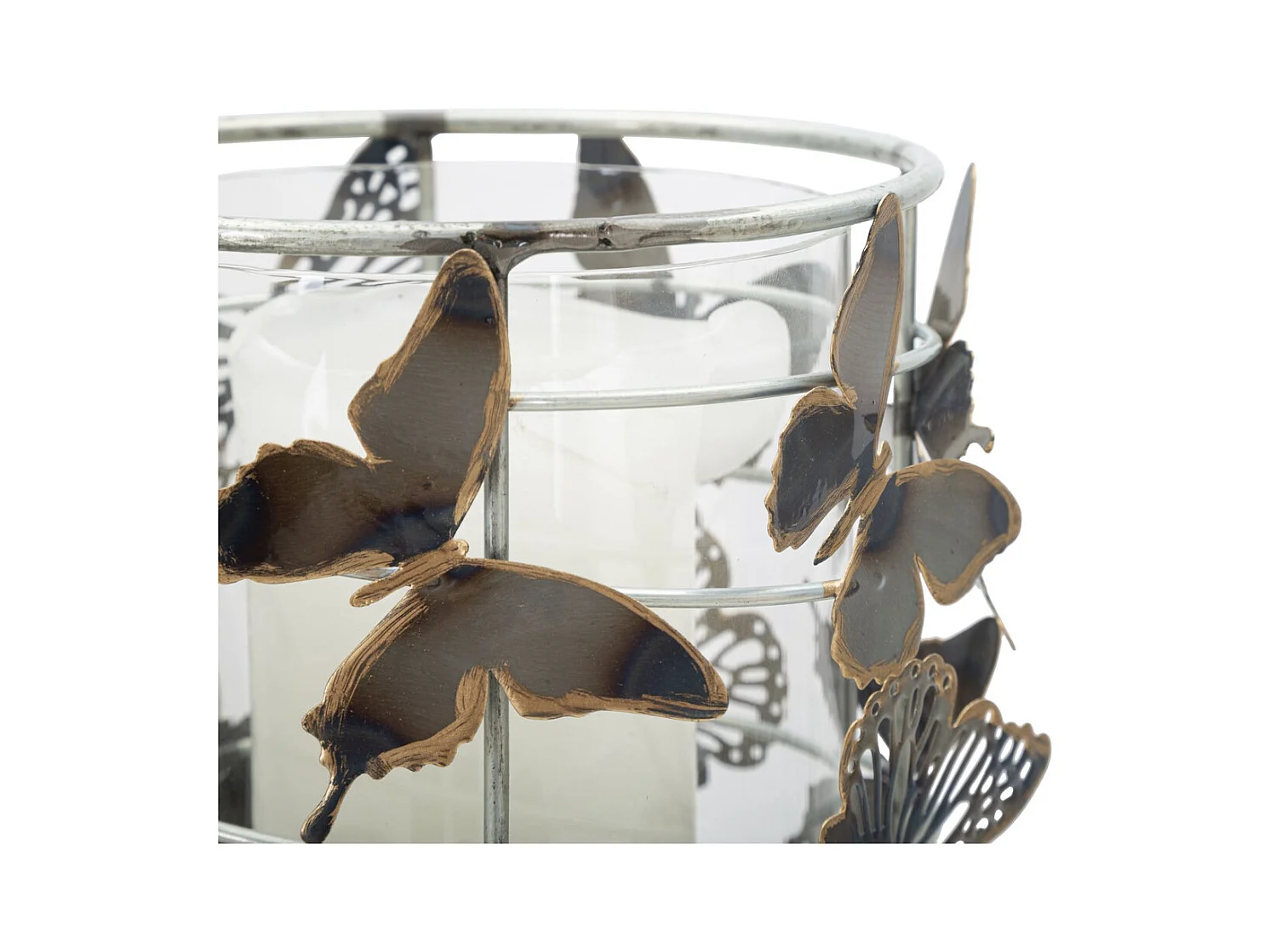 Suporte de Velas Borboleta 20, Multicolorido, 15x15x23,5 cm, Epikasa