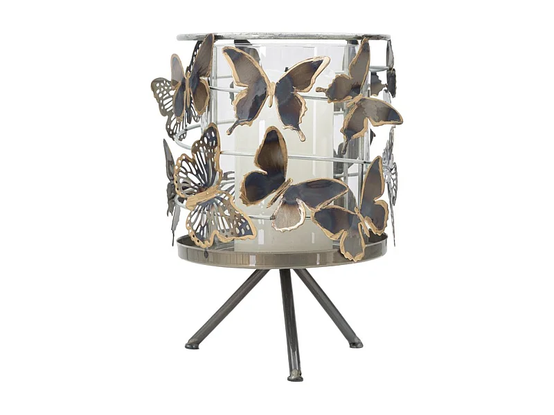 Suporte de Velas Borboleta 20, Multicolorido, 15x15x23,5 cm, Seven Design