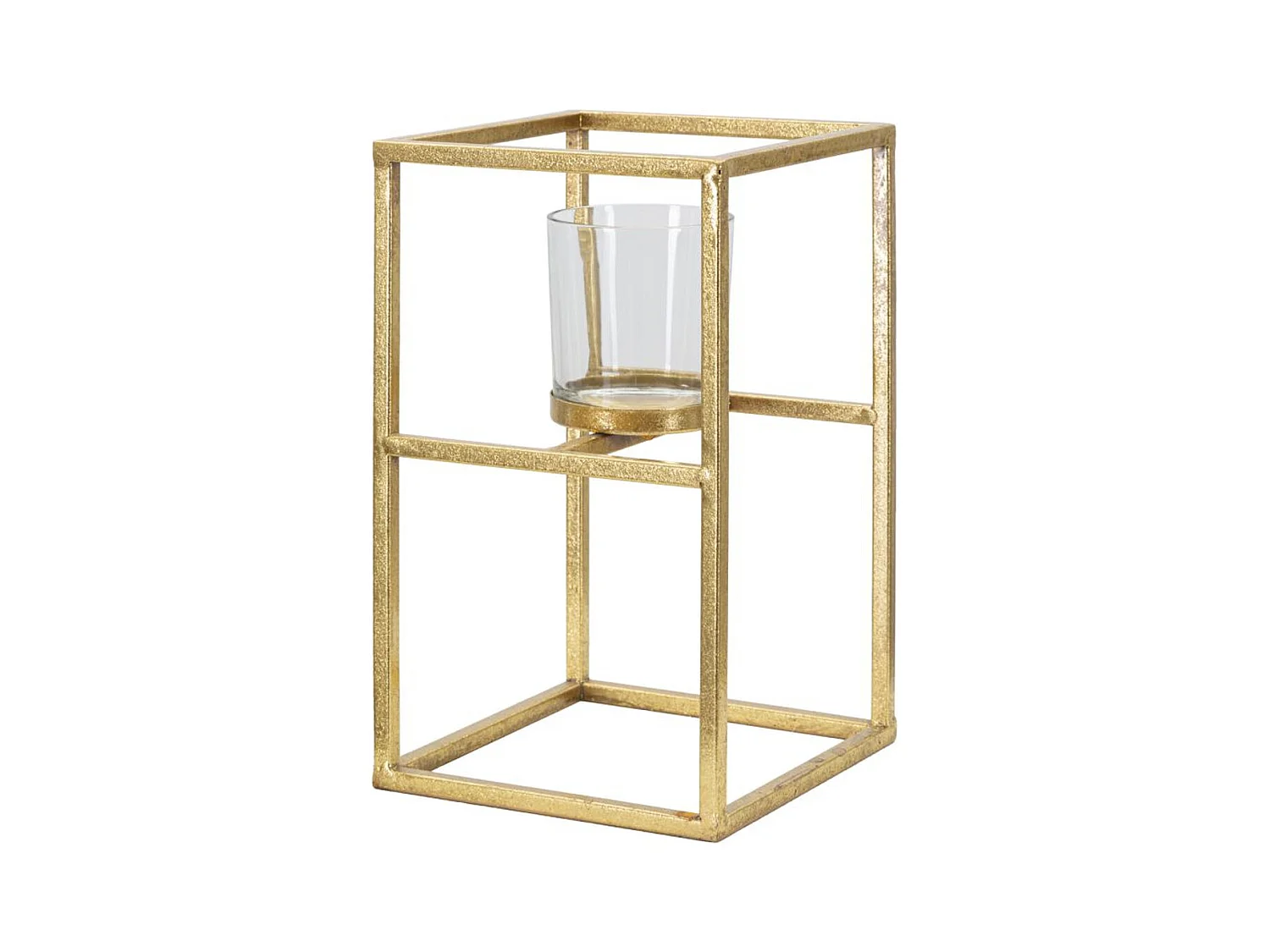 Kaarsenhouder MF348, Goud, 15x15x25 cm, Epikasa