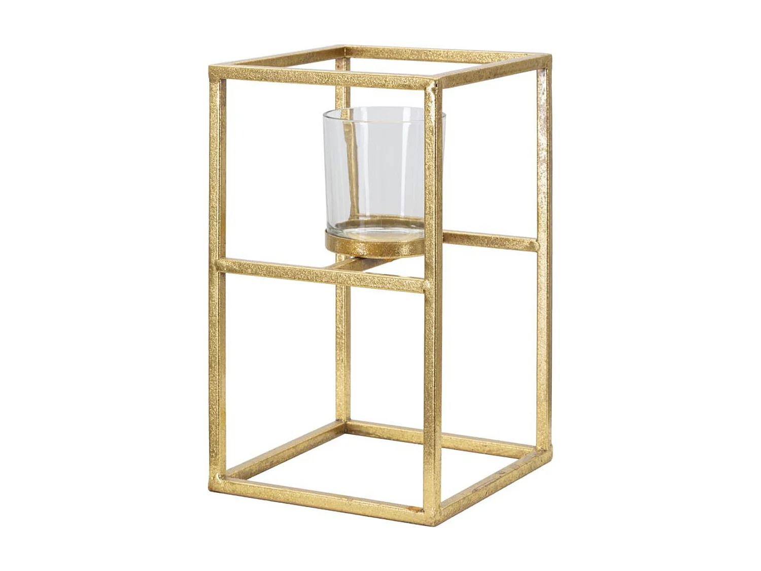Suporte de Velas MF348, Ouro, 15x15x25 cm, Seven Design