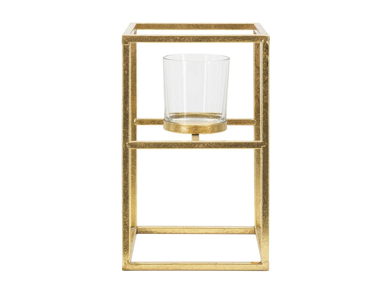 Suporte de Velas MF348, Ouro, 15x15x25 cm, Seven Design