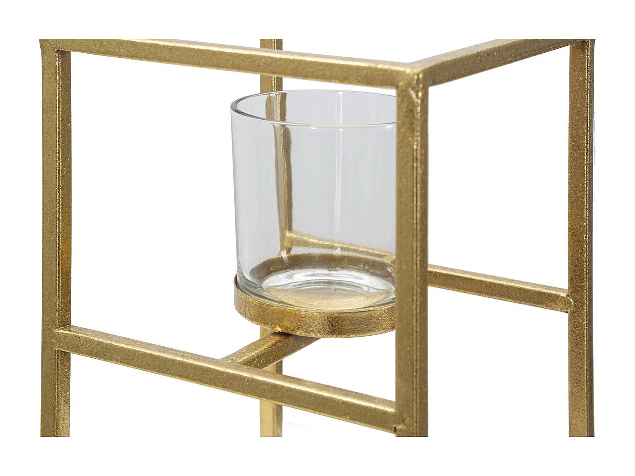 Suporte de Velas MF348, Ouro, 15x15x25 cm, Seven Design