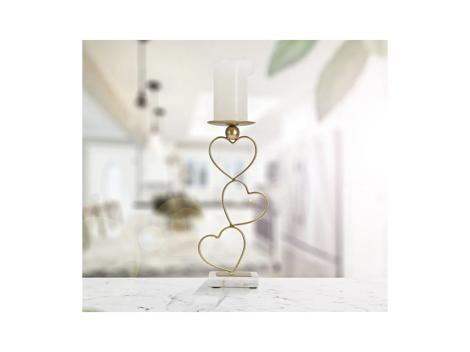 Portavelas MF345, Oro, 14,5x10x32,5 cm, Epikasa