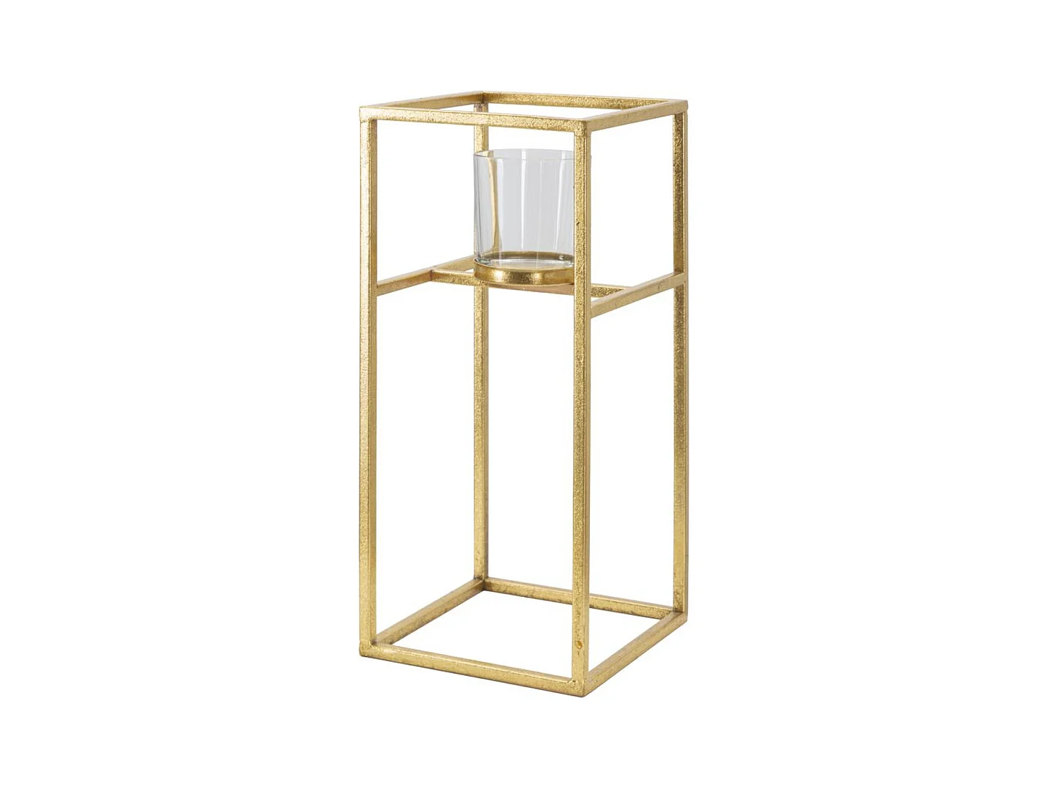 Suporte de Velas MF347, Ouro, 15x15x35 cm, Epikasa