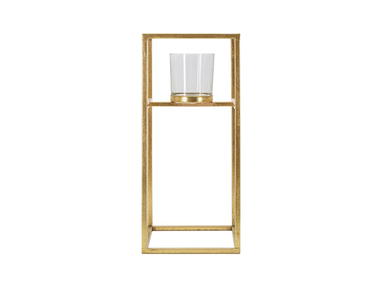 Suporte de Velas MF347, Ouro, 15x15x35 cm, Epikasa
