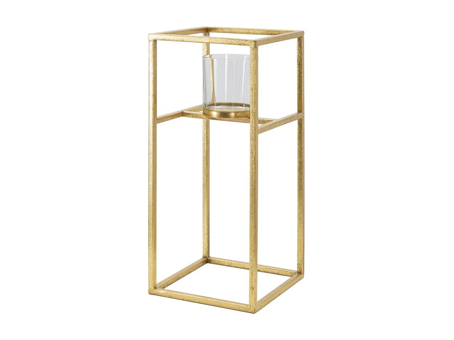 Bougeoir MF347, Or, 15x15x35 cm, Seven Design